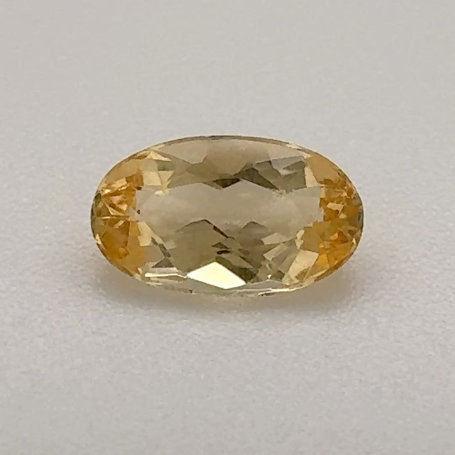 Oval Yellow Topaz 0.68ct loose gemstone