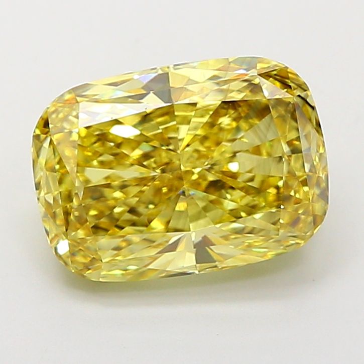 Cushion Fancy Intense Yellow Lab-grown Diamond 5.01ct SI1 loose diamond