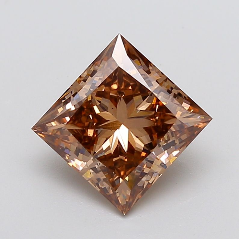 Princess Fancy Brown Lab-grown Diamond 5.09ct SI1 loose diamond
