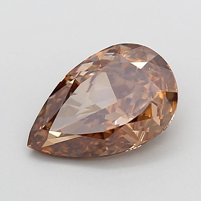 Pear Fancy Light Brown Lab-grown Diamond 1.28ct VVS2 loose diamond