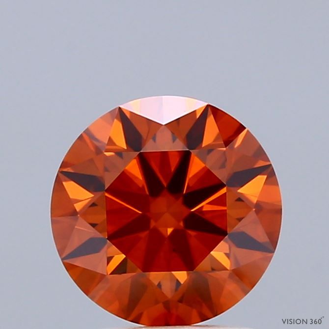 Round Fancy Intense Brownish Orange Lab-grown Diamond 1.53ct VVS2 loose diamond
