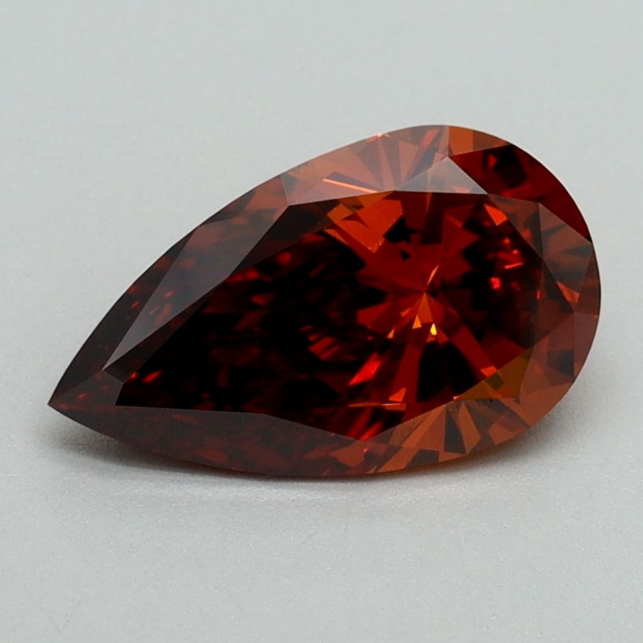 Pear Fancy Vivid Orange Lab-grown Diamond 1.5ct VS2 loose diamond