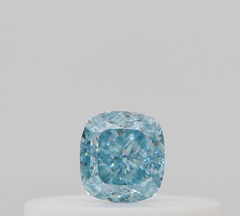 Cushion Fancy Intense Green Blue Natural Diamond 0.12ct loose diamond