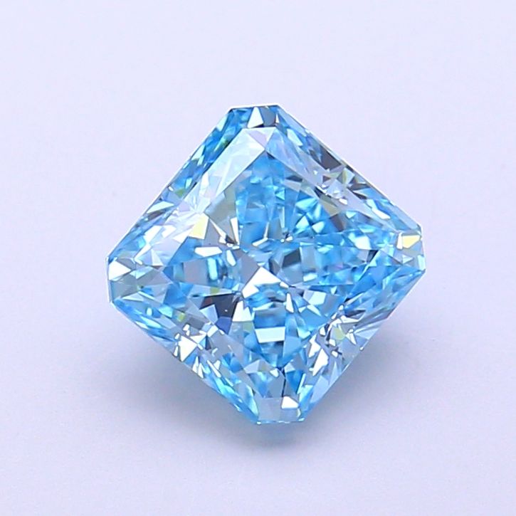 Square Radiant Fancy Vivid Blue Lab-grown Diamond 1.58ct VS1 loose diamond
