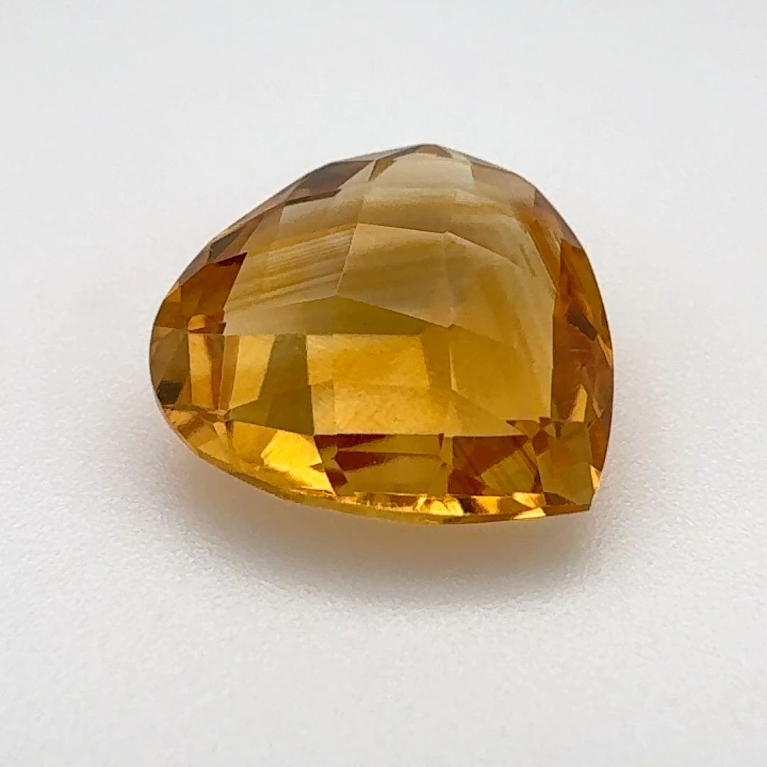 Heart Orange Citrine 4.635ct loose gemstone