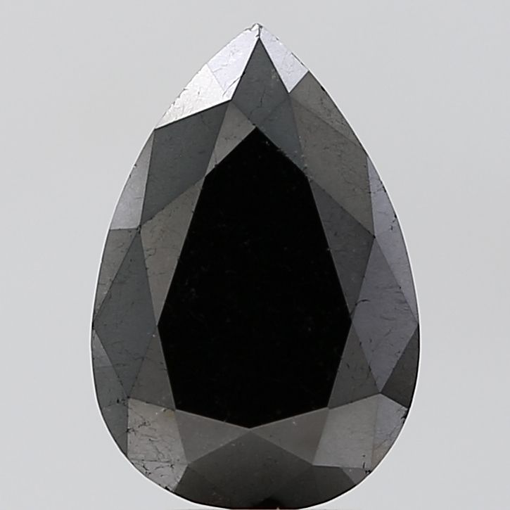 Pear Black Natural Diamond 4.81ct VS1 loose diamond