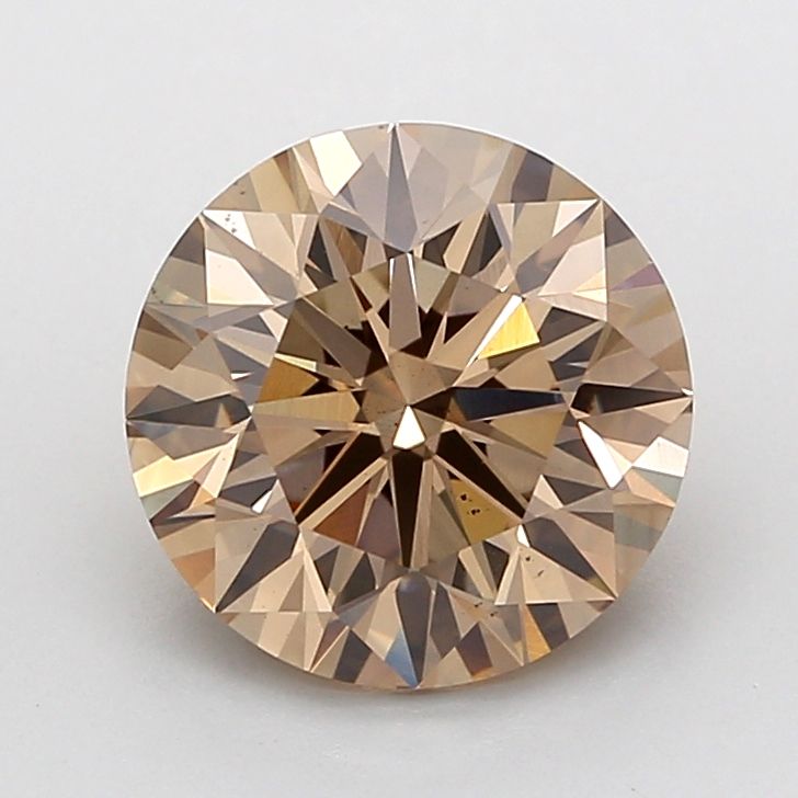 Round Fancy Light Brown Lab-grown Diamond 2.5ct VS2 loose diamond