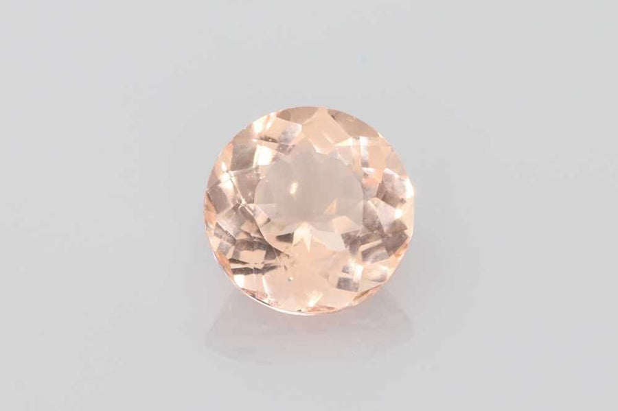 Round Orange Morganite 3.53ct loose gemstone