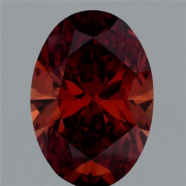 Oval Fancy Vivid Orange Lab-grown Diamond 2.51ct VS1 loose diamond