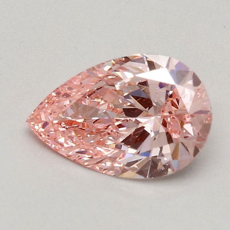 Pear Fancy Vivid Pink Lab-grown Diamond 0.57ct VVS2 loose diamond
