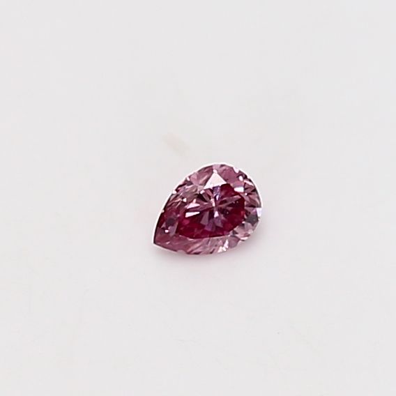 Pear Fancy Vivid Purplish Pink Natural Diamond 0.07ct VS2 loose diamond