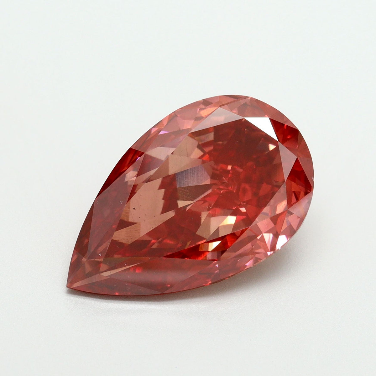 Pear Fancy Vivid Red Lab-grown Diamond 8.27ct VS2 loose diamond