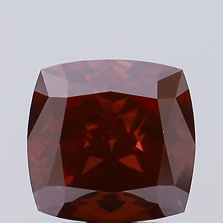 Cushion Fancy Vivid Red Lab-grown Diamond 3.42ct VVS2 loose diamond