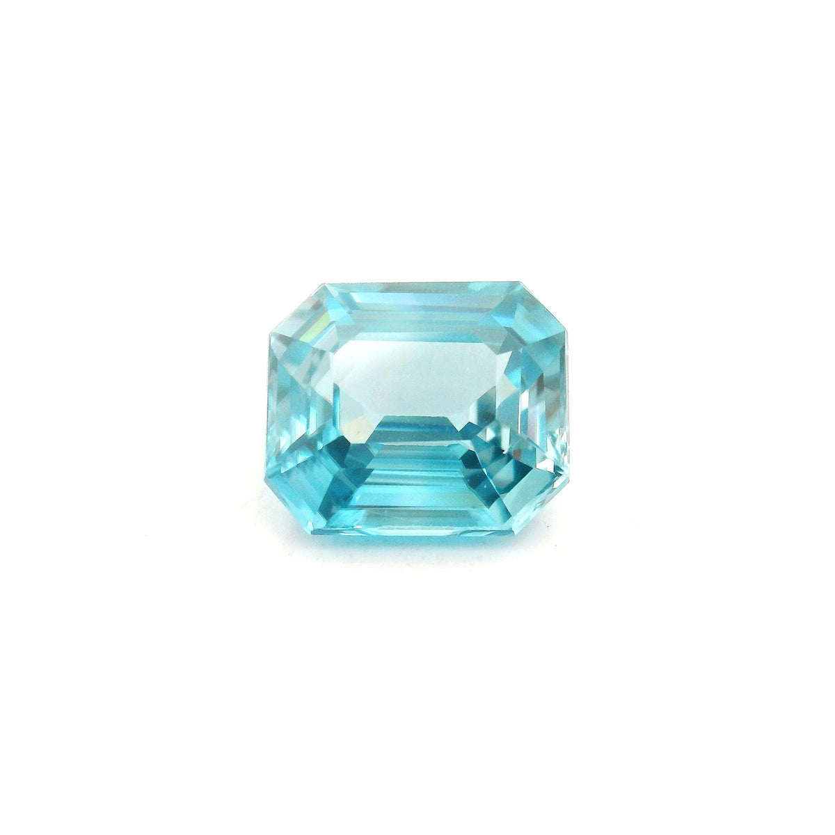 Octagonal Blue Zircon 5.52ct loose gemstone