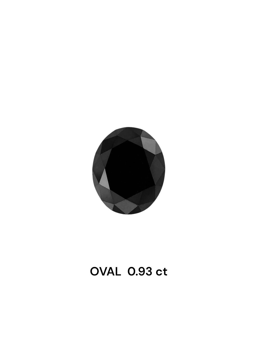 Oval Fancy Black Natural Diamond 0.93ct VVS2 loose diamond