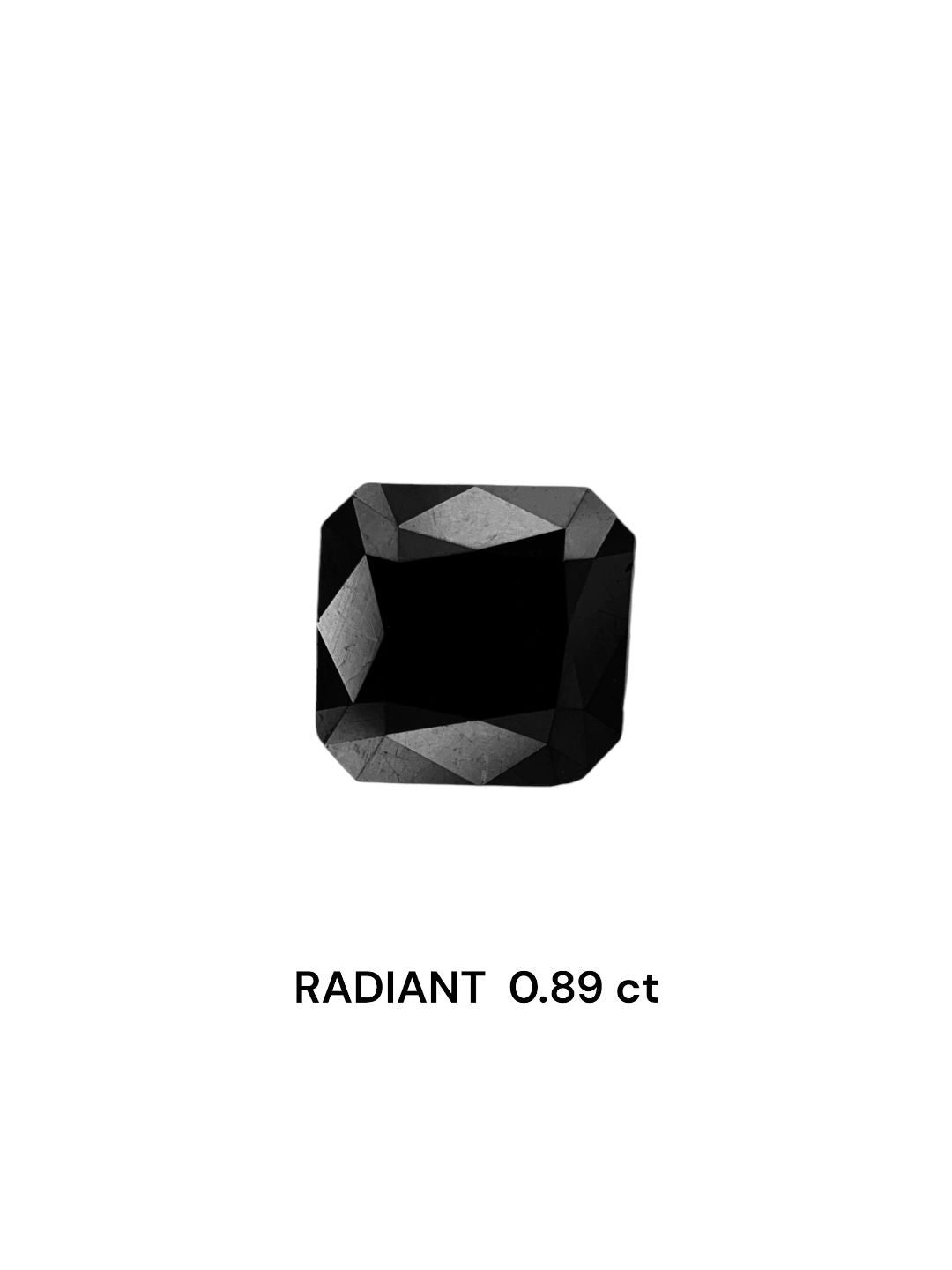 Radiant Fancy Black Natural Diamond 0.89ct VVS2 loose diamond