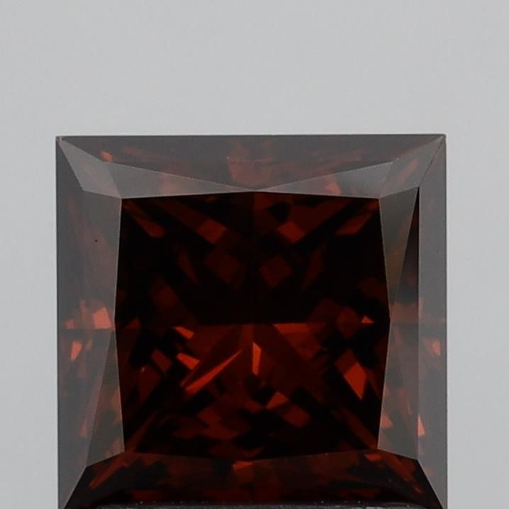 Princess Fancy Vivid Brown Red Lab-grown Diamond 1.6ct VVS1 loose diamond