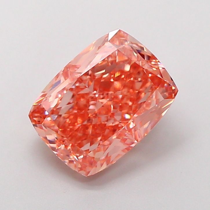 Cushion Fancy Vivid Brownish Orange Lab-grown Diamond 3.39ct VS1 loose diamond