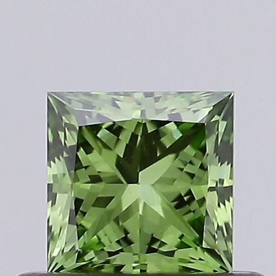 Princess Fancy Vivid Green Lab-grown Diamond 0.46ct VS1 loose diamond