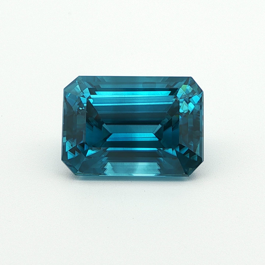 Octagonal Blue Zircon 16.47ct loose gemstone
