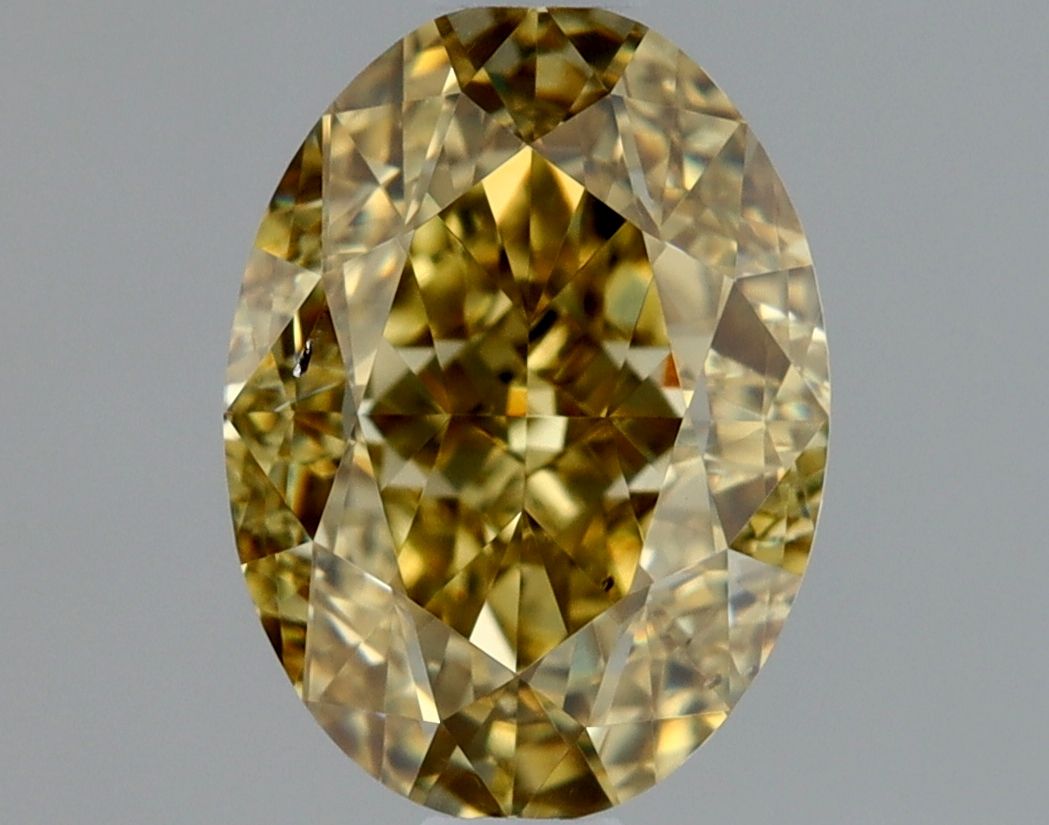 Oval Fancy Deep Brownish Yellow Natural Diamond 1.01ct SI2 loose diamond