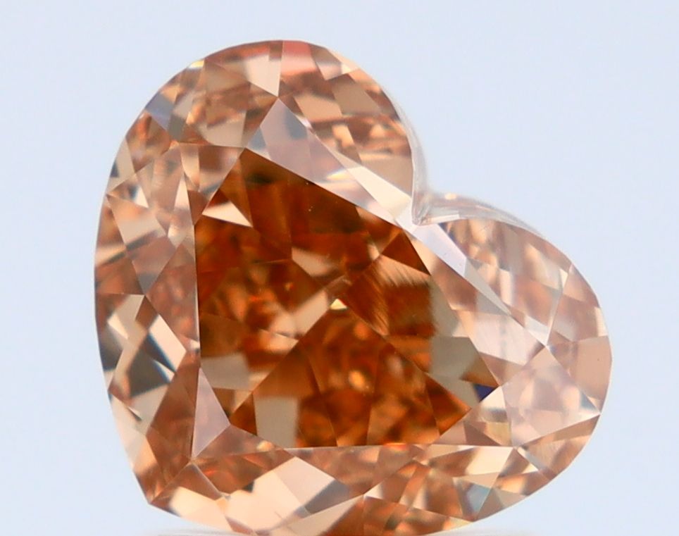 Heart Fancy Brown Orange Natural Diamond 2.01ct VS2 loose diamond