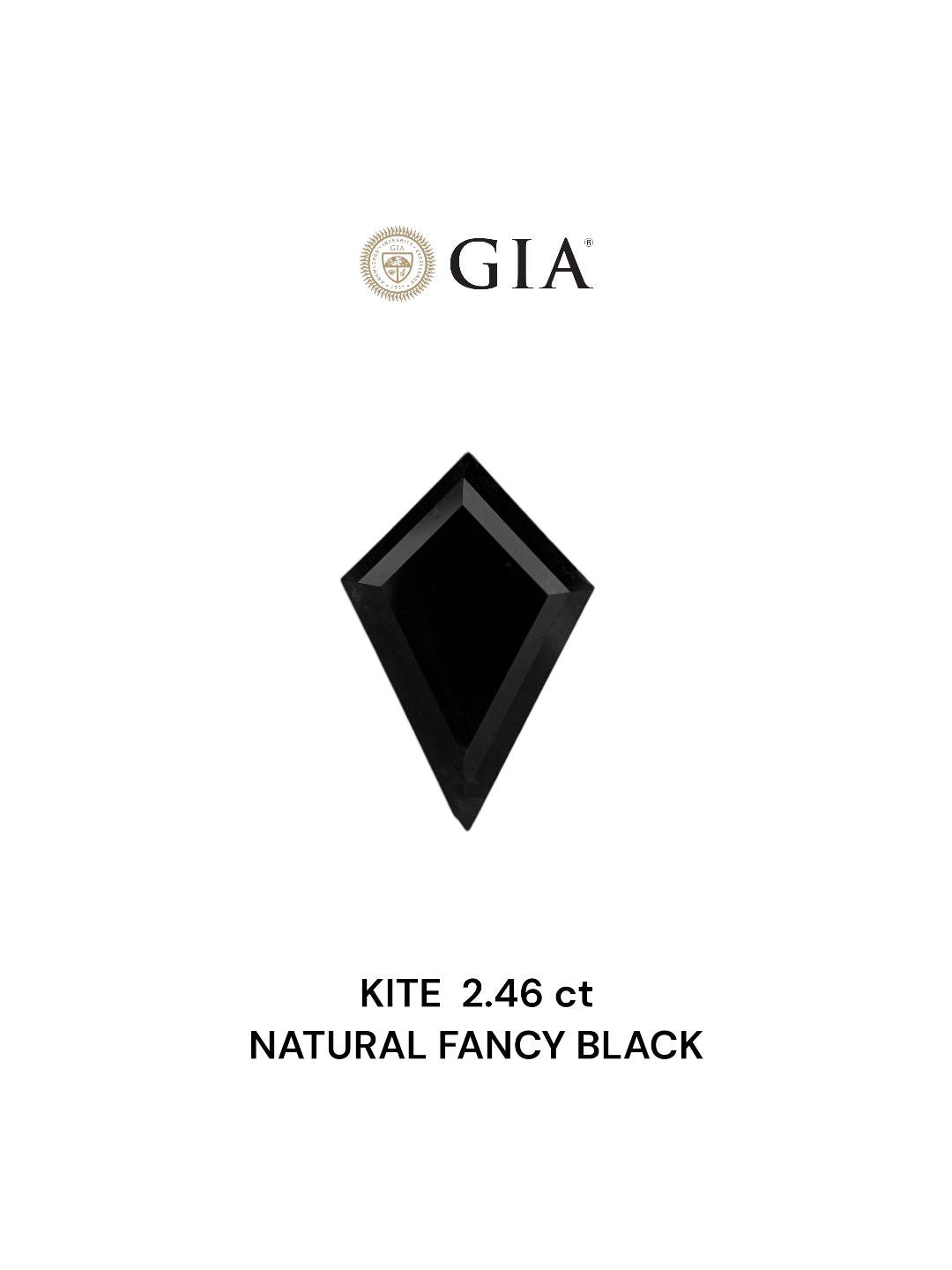 Kite Fancy Black Natural Diamond 2.46ct VVS2 loose diamond