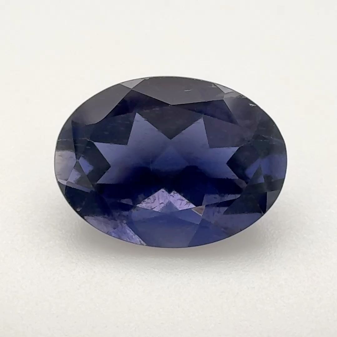 Oval Blue Iolite 3.355ct loose gemstone