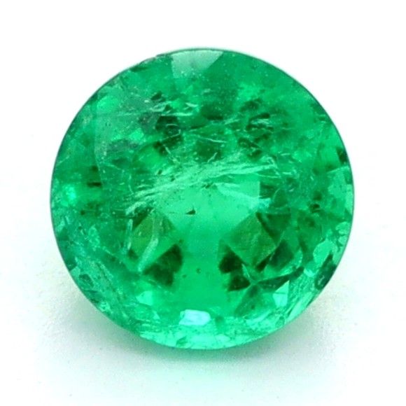 Round Green Emerald 0.34ct loose gemstone