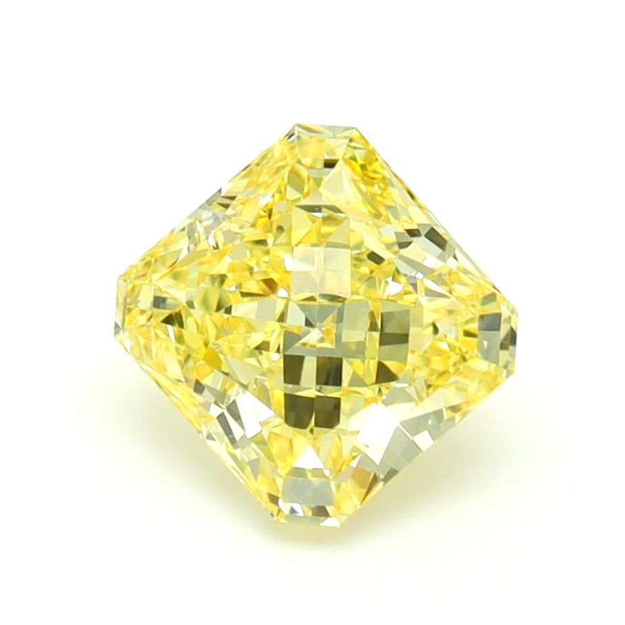 Square Radiant Fancy Intense Yellow Lab-grown Diamond 1.51ct VS1 loose diamond