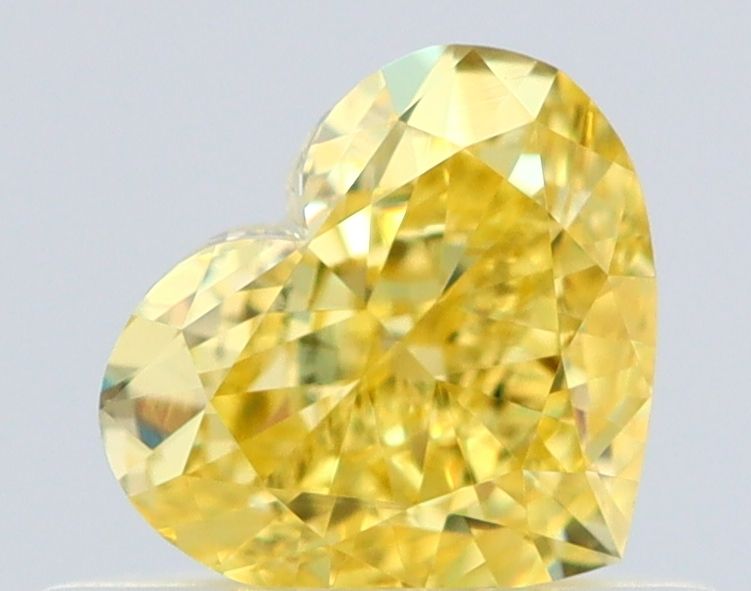 Heart Fancy Intense Yellow Natural Diamond 0.52ct VVS1 loose diamond