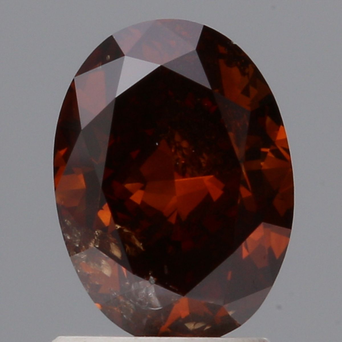 Oval Fancy Deep Orange Brown Natural Diamond 1.62ct I1 loose diamond