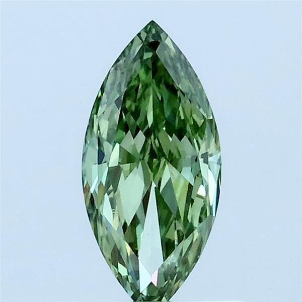 Marquise Fancy Vivid Green Lab-grown Diamond 0.6ct VS1 loose diamond