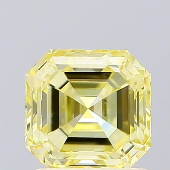 Square Emerald Fancy Yellow Lab-grown Diamond 1.04ct VVS2 loose diamond