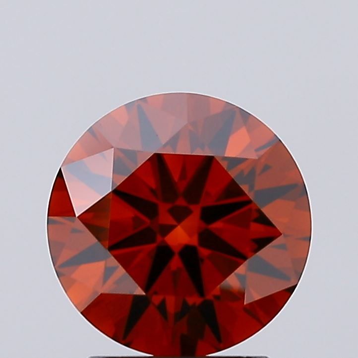 Round Fancy Vivid Brownish Orange Lab-grown Diamond 1.82ct VS2 loose diamond