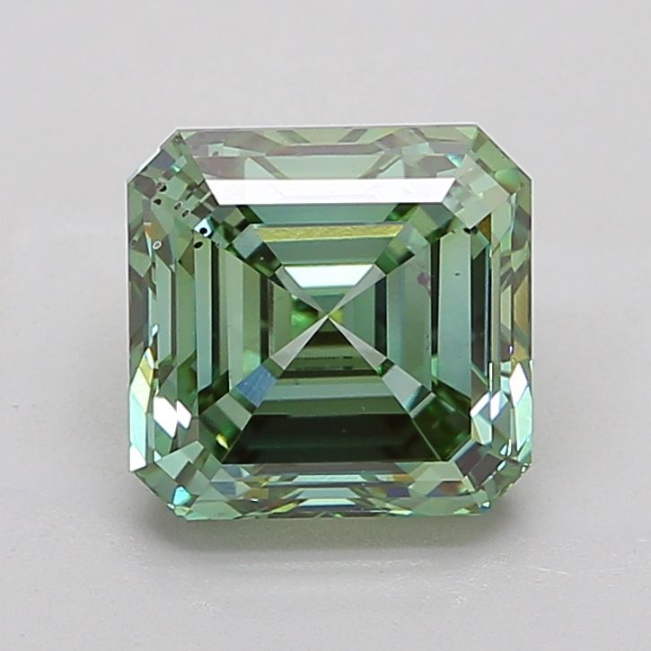 Asscher Fancy Vivid Green Lab-grown Diamond 5.02ct SI1 loose diamond