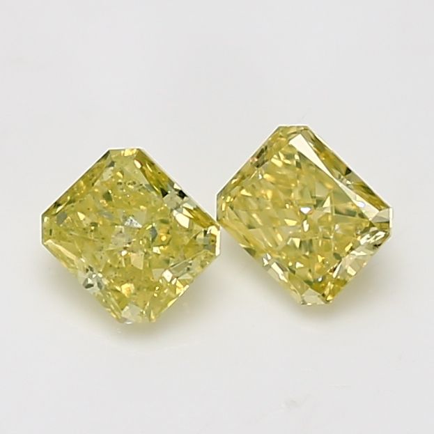 Radiant Fancy Intense Greenish Yellow Natural Diamond 0.4ct SI1 loose diamond