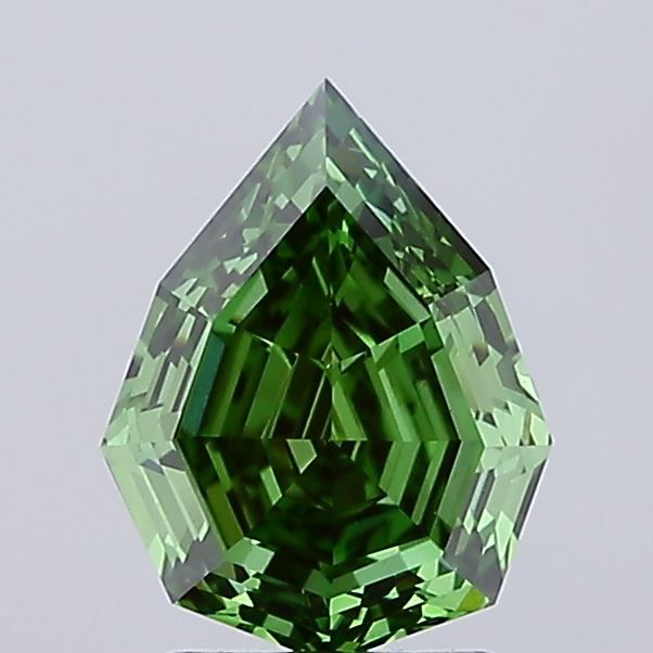 Octagonal Fancy Vivid Green Lab-grown Diamond 2.01ct VVS2 loose diamond