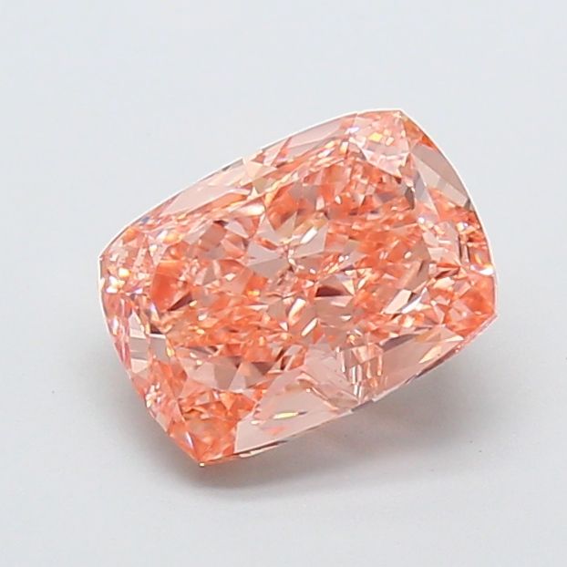 Cushion Fancy Intense Pinkish Orange Lab-grown Diamond 2.59ct VS1 loose diamond
