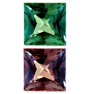 Square Green Alexandrite 0.08ct loose gemstone