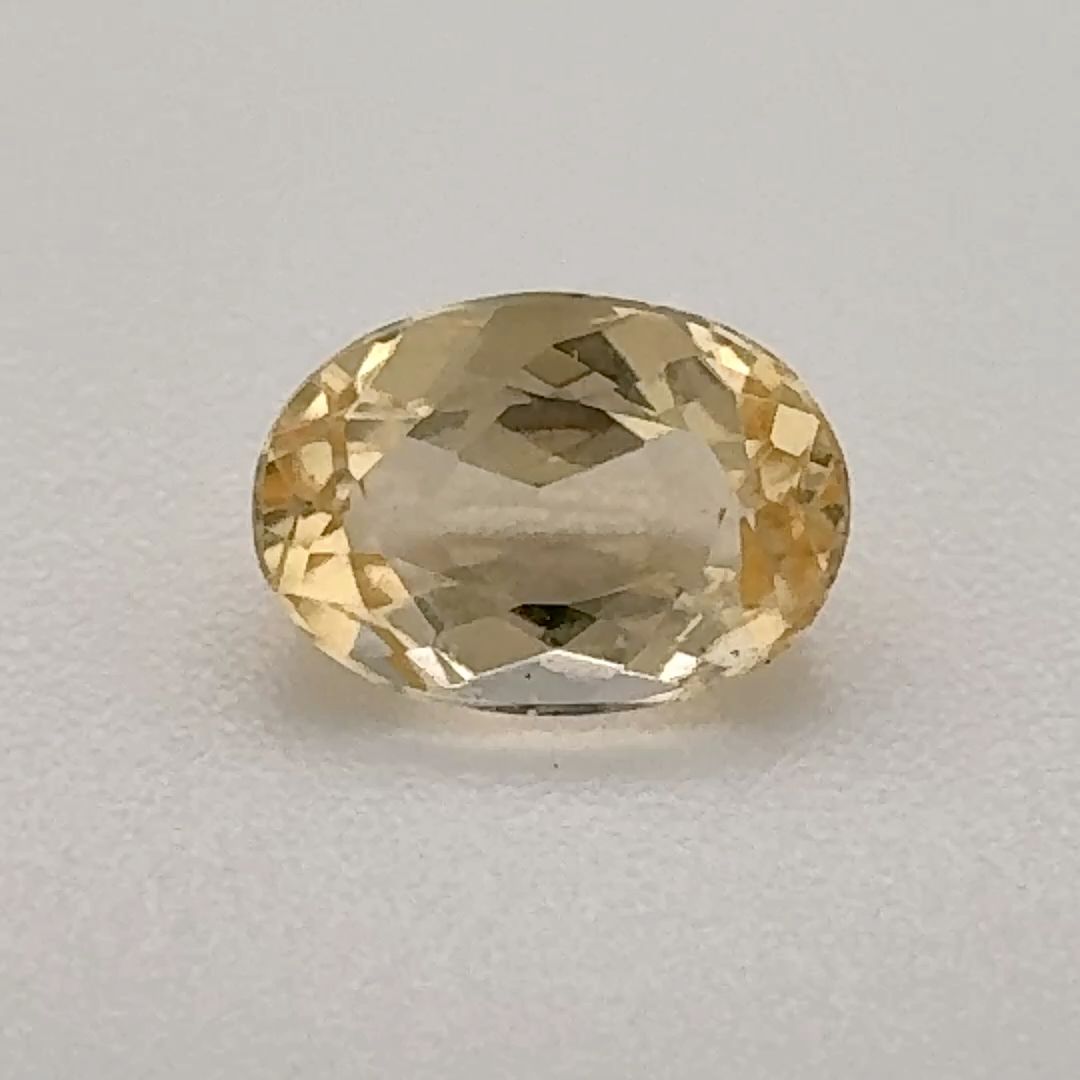Oval Yellow Topaz 0.84ct loose gemstone