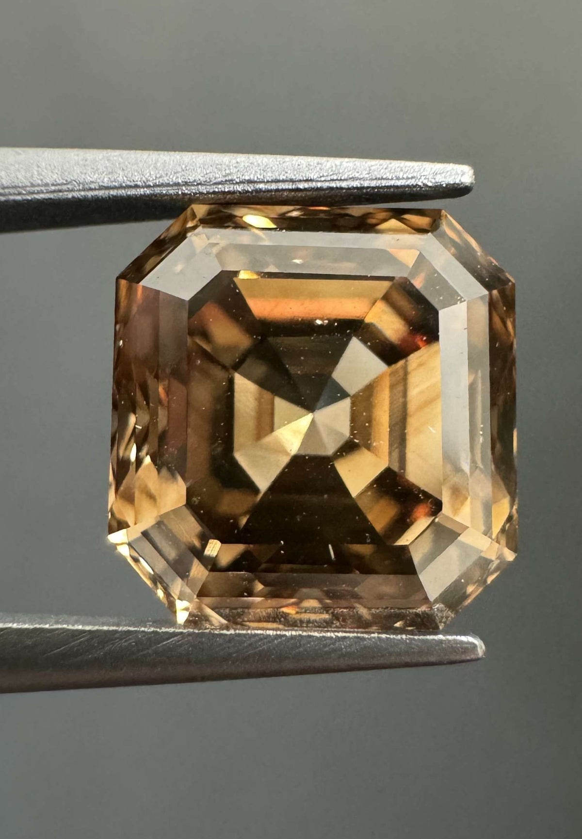 Square Emerald Fancy Dark Orangey Brown Natural Diamond 2.04ct SI1 loose diamond