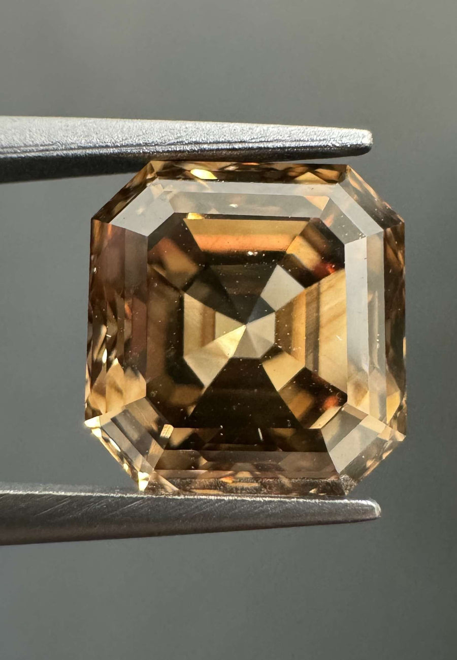 Square Emerald Fancy Dark Orangey Brown Natural Diamond 2.04ct SI1 loose diamond