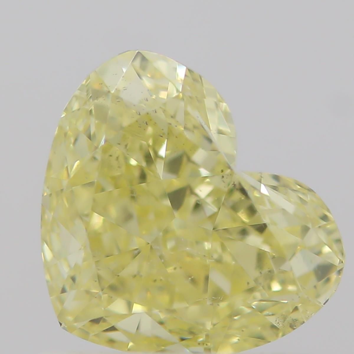 Heart Fancy Intense Yellow Natural Diamond 0.74ct SI1 loose diamond