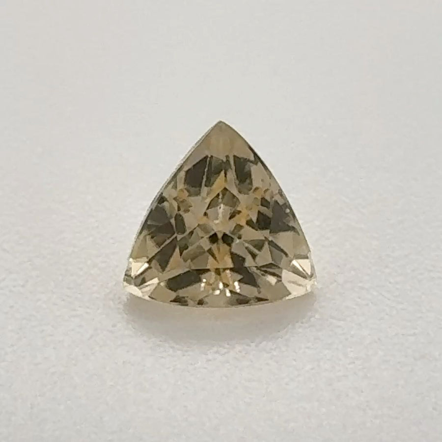 Trilliant Yellow Topaz 0.6ct loose gemstone