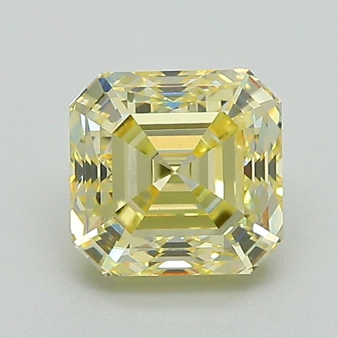 Square Emerald Fancy Light Yellow Lab-grown Diamond 1.39ct VS1 loose diamond