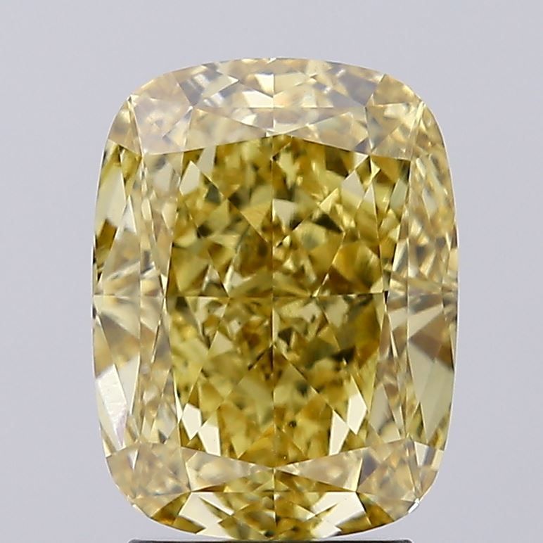 Cushion Fancy Intense Brownish Yellow Lab-grown Diamond 3.64ct VVS2 loose diamond