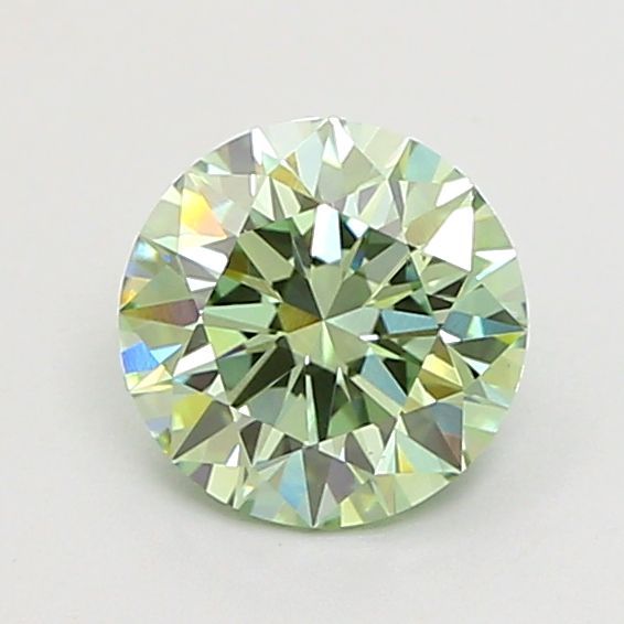 Round Fancy Vivid Green Lab-grown Diamond 1.02ct VS1 loose diamond