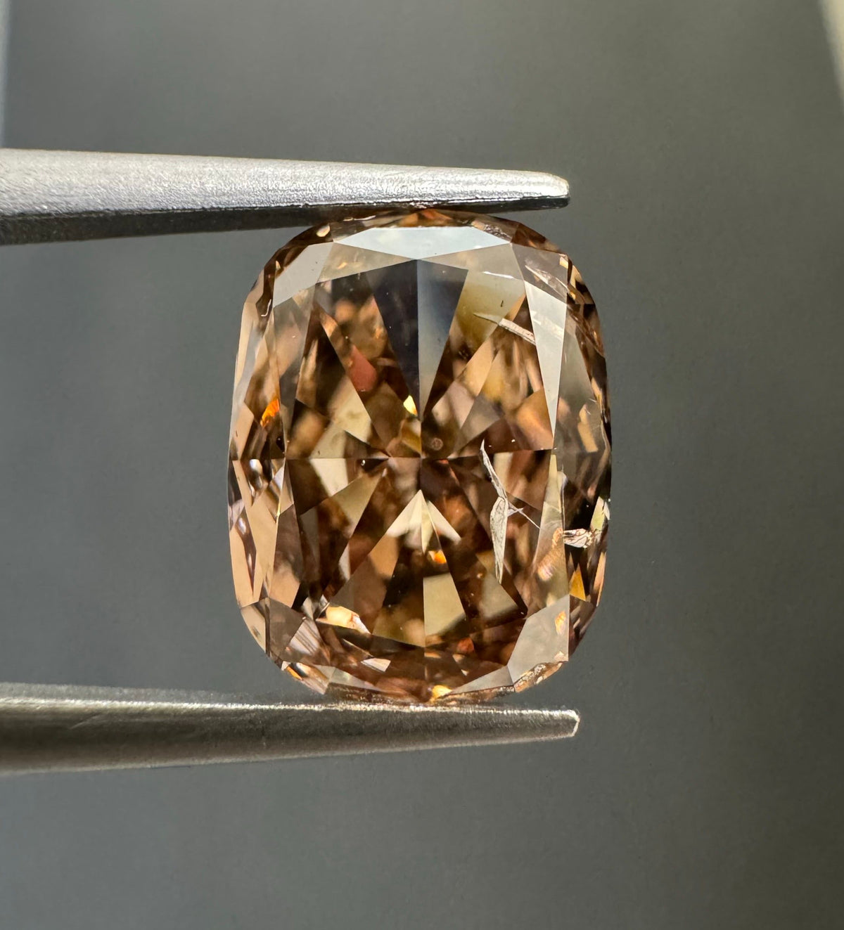Cushion Fancy Intense Yellowish Brown Natural Diamond 2.08ct SI2 loose diamond