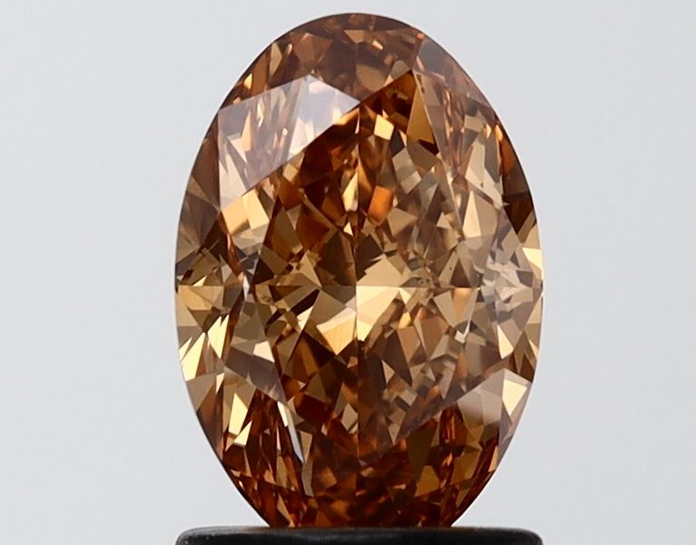 Oval Fancy Light Brown Lab-grown Diamond 1.6ct VS2 loose diamond